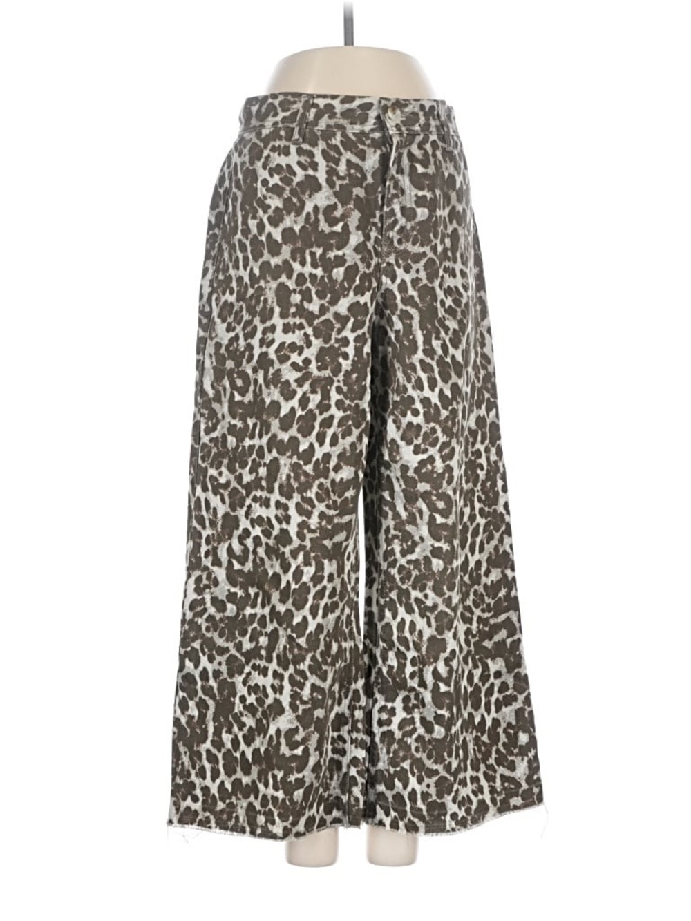 Sincerely Jules Olive & Cream Wide Leg Leopard Pants